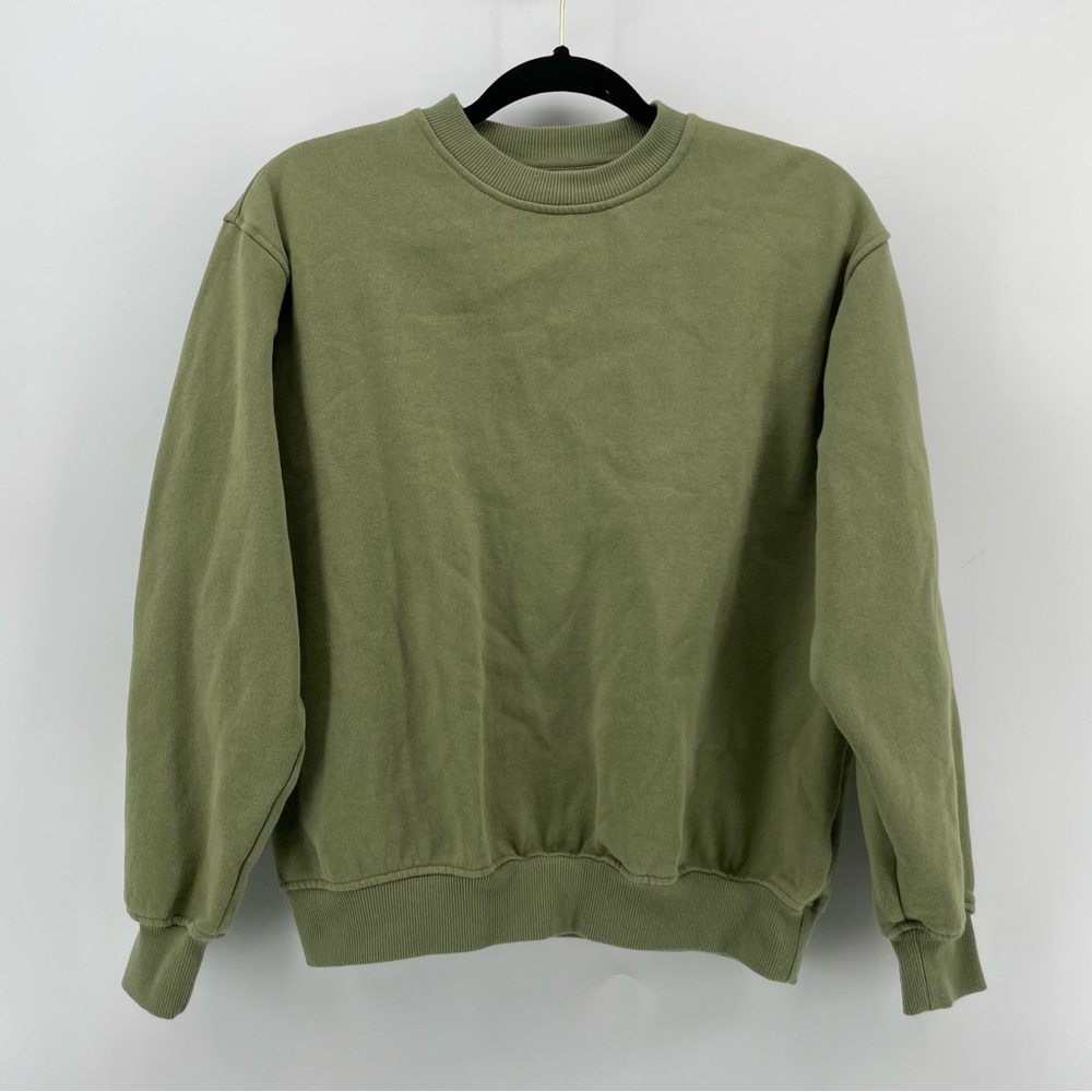Cotton On Crew Sweatshirt Olive Green XS